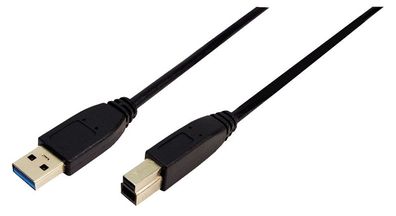 LogiLink USB 3.0 Kabel Anschluss A auf B 2 x Stecker 100 m