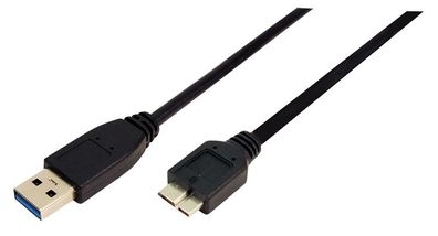 LogiLink USB 3.0 Kabel Anschluss A auf B Micro 2 x Stecker 100 m