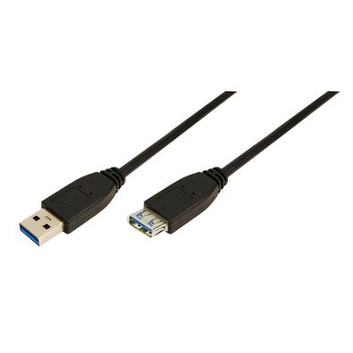 LogiLink USB Kabel 3.0 Typ A auf Typ A schwarz 1 m