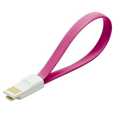 LogiLink Magnet USB 2.0 zu Micro USB Kabel pink (1er Softpack)