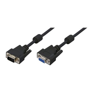 LogiLink VGA Kabel 1 x Stecker auf 1 x Buchse schwarz 5 m