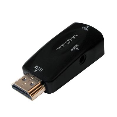 LogiLink HDMI Adapter zu VGA 1080p schwarz (Bulk)