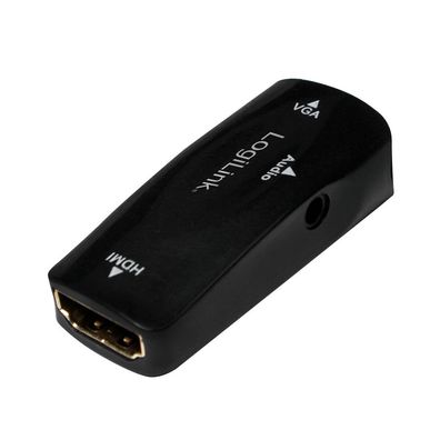 LogiLink HDMI Kabel zu VGA 1080p vergoldet schwarz (Bulk)