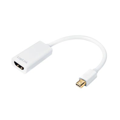 LogiLink Mini DisplayPort Adapter auf DVI 1080p weiß 0,15 m (1er Blister)