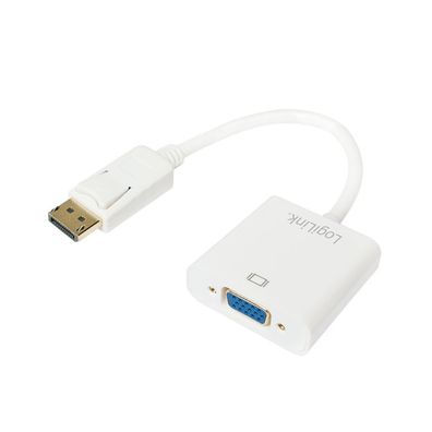 LogiLink DisplayPort 1.2 auf VGA Adapter 1080p weiß 0,15 m (Bulk)