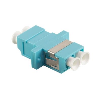 LogiLink Glasfaser LC/LC Duplex Kupplung Multimode mit Flansch aqua (Bulk)