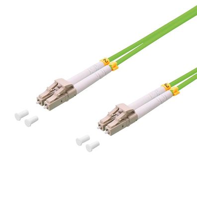 LogiLink LWL Duplex Patchkabel OM5 50/125µ Duple x LC/LC lindgrün 0,5 m