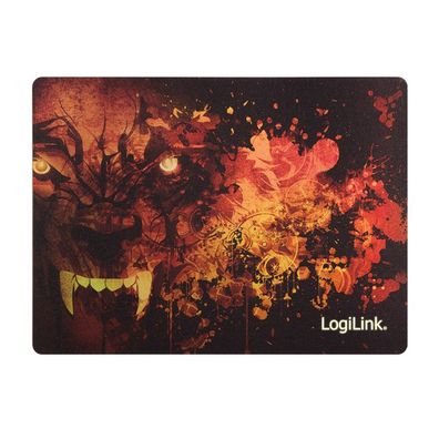 LogiLink Ultra dünnes Glimmer Gaming Mauspad Wolf Design (1er Softpack)