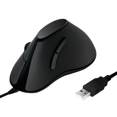 LogiLink Ergonomische vertikale USB Maus 1000 dpi schwarz (1er Blister)