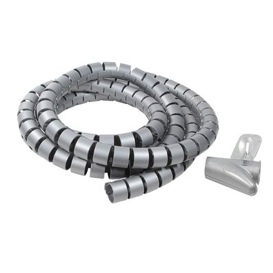 LogiLink Spiralschlauch Kabelbinder grau 2,5 m (1er Blister)
