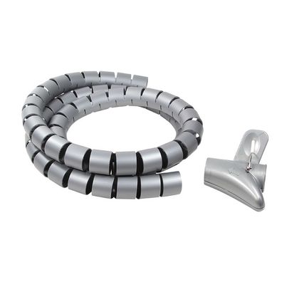 LogiLink Spiralschlauch Kabelbinder grau 1,5 m (1er Blister)
