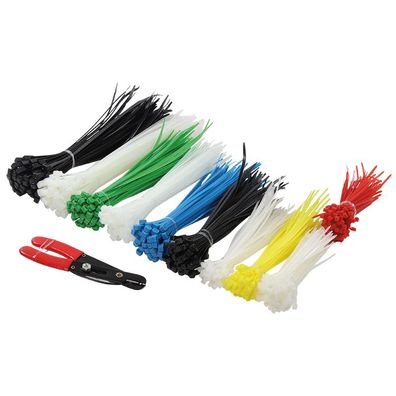 LogiLink Kabelbinder sortiert inkl. Abisolierzange (600er Set)