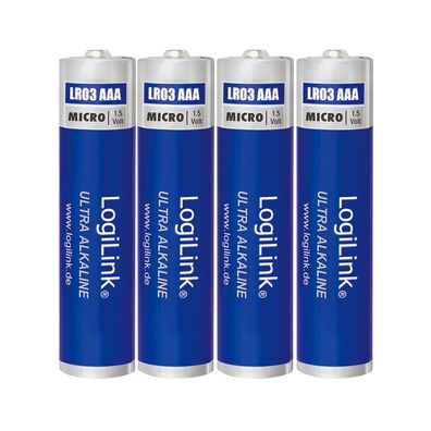 LogiLink Ultra Power Batterie Alkaline Micro AAA LR03 1.5V (4er Blister)