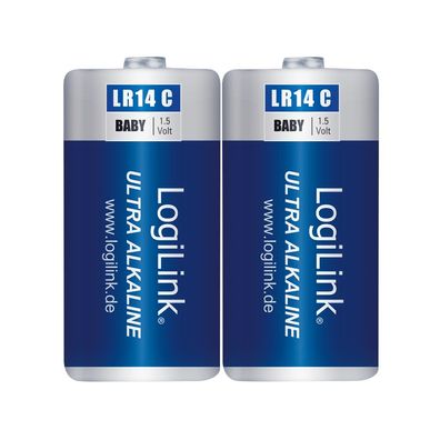 LogiLink Ultra Power Batterie Alkaline Baby LR14 1.5V (2er Blister)