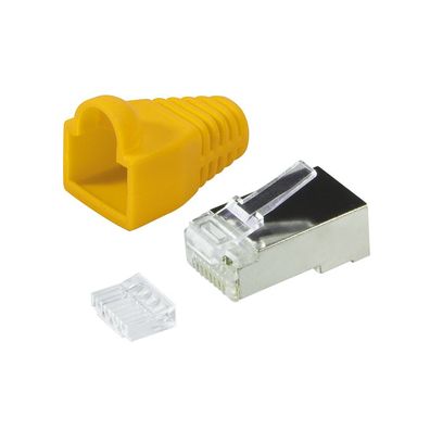 LogiLink RJ45 Modularstecker CAT 6 geschirmt gelb (100 Stück)