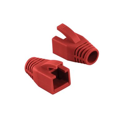 LogiLink RJ45 Stecker Knickschutztülle rot 8,0 mm (50 Stück)