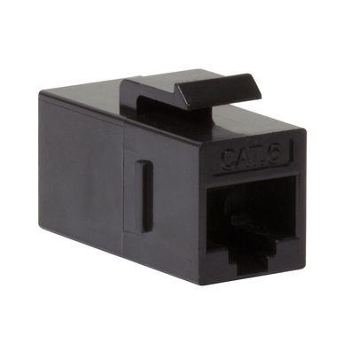 LogiLink CAT 6 Keystone Verbinder RJ45 ungeschirmt mit Einrastung schwarz (Bulk)