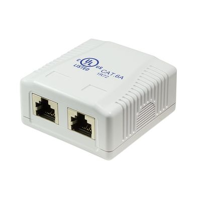 LogiLink CAT 6A Anschlussdose Aufputzbox 2 x RJ45 STP (1er Softpack)