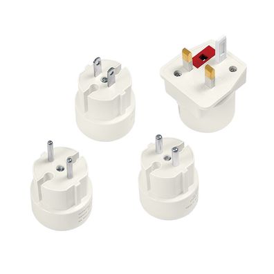 LogiLink Steckdosenreiseadapter Set weiß (4er Set)