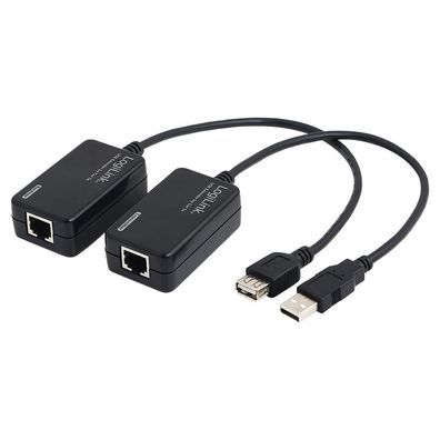 LogiLink CAT 5 USB 2.0 Extender mit Reichweite schwarz 50 m (1er Blister)