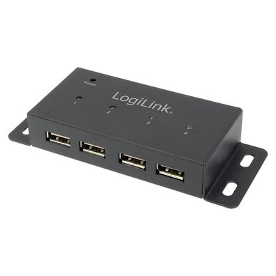 LogiLink USB 2.0 Hub 4 Port Metall (1er Faltschachtel)