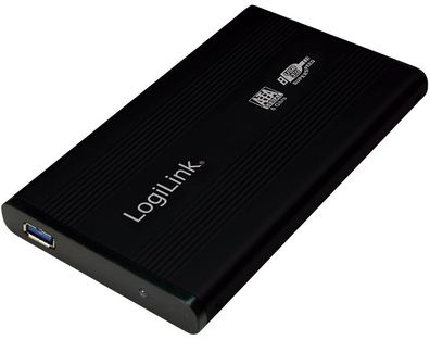 LogiLink Festplattengehäuse 2,5" SATA USB 3.0 Aluminium schwarz (1er Faltschachtel)