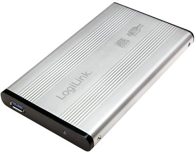 LogiLink Festplattengehäuse 2,5" SATA USB 3.0 Aluminium silber (1er Faltschachtel)