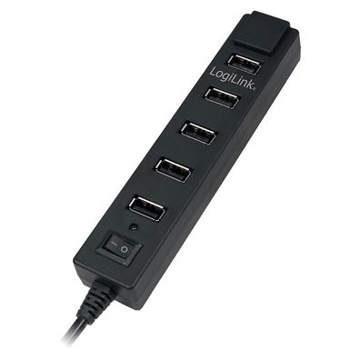 LogiLink USB 2.0 Hub 7 Port mit EIN/AUS Schalter (1er Faltschachtel)