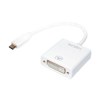 LogiLink USB C 3.1 Adapter auf DVI weiß (1er Blister)