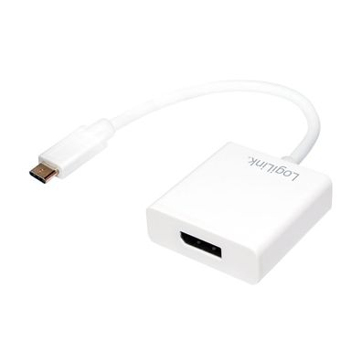 LogiLink USB C 3.2 auf DisplayPort Adapter weiß (1er Faltschachtel)