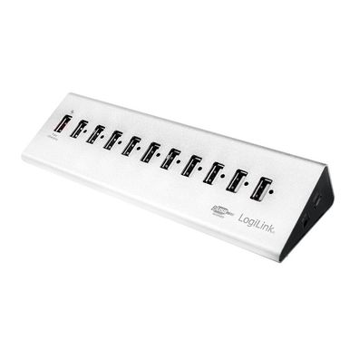 LogiLink USB 2.0 High Speed Hub 10 Port + 1 x Schnell Ladeport (1er Faltschachtel)