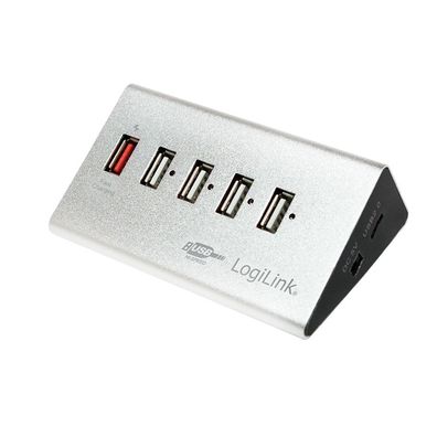 LogiLink USB 2.0 High Speed Hub 4 Port + 1 x Schnell Ladeport (1er Faltschachtel)