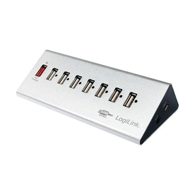 LogiLink USB 2.0 High Speed Hub 7 Port + 1 x Schnell Ladeport (1er Faltschachtel)