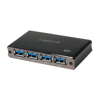 LogiLink USB 3.0 Hub 4 Port Aluminiumminum (1er Faltschachtel)