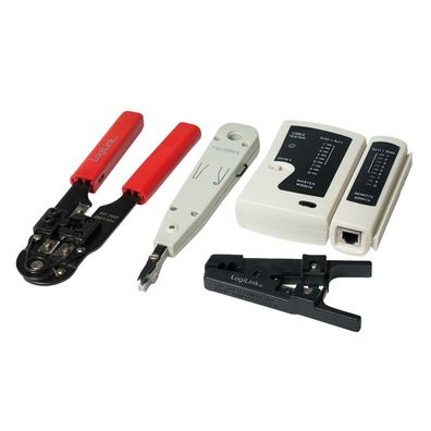 LogiLink Netzwerk Werkzeugset mit Tasche 4 tlg