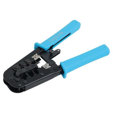 LogiLink Profi Crimpzange für RJ11/12/45 Modulare hellblau (1er Blister)