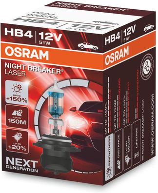 OSRAM NIGHT Breaker LASER HB4 (1er Faltschachtel)