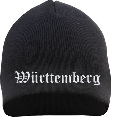 Württemberg Beanie Mütze - Altdeutsch - Bestickt - Strickmütze Wintermüt