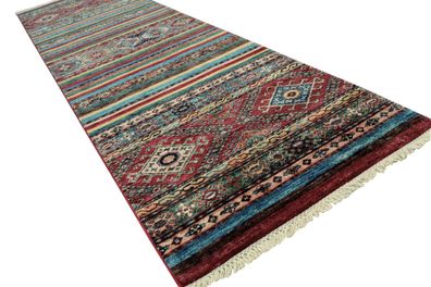 Teppich Orient Ziegler Khorjin Läufer 85x300 cm 100% Wolle Rug Handgeknüpft rot