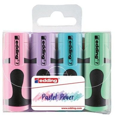 edding 7 Mini Textmarker pastel sortiert (4er Set)