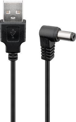 goobay USB DcKabel 5,5 x 2,5 mm schwarz 1,5 m