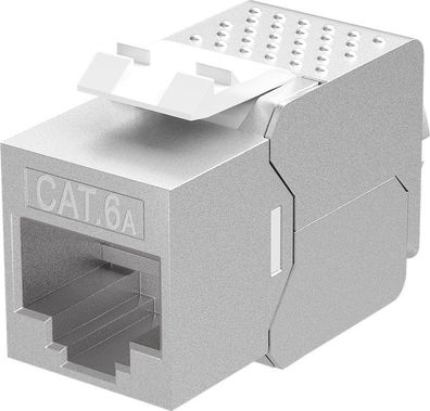 goobay CAT 6A Keystone RJ45 Modul STP slim line 14,7 mm (Bulk)