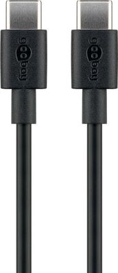 goobay USB C Lade und Synchronisationskabel schwarz 1 m