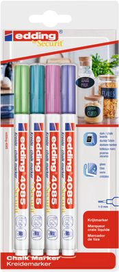 edding 4085 Kreidemarker metallic sortiert (4er Blister)