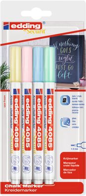 edding 4085 Kreidemarker Pastell sortiert (4er Blister)