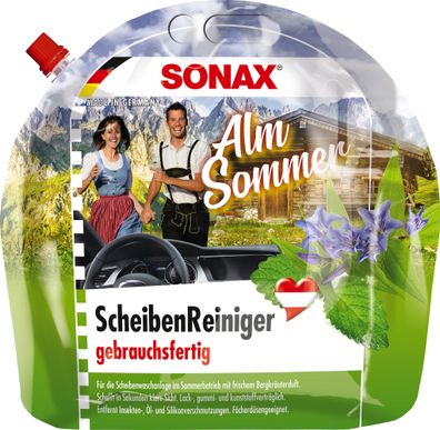 SONAX ScheibenReiniger gebrauchsfertig AlmSommer 3 L