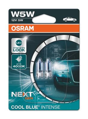 OSRAM COOL BLUE Intense NextGen. W5W W2.1x9.5d 12V/5W (2er Blister)