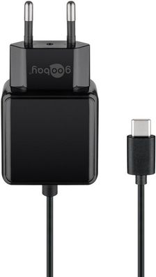 goobay universelles Ladegerät 3,0A für Kleingeräte mit USB-C schwarz (1er Softpack)