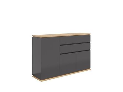 Kommode Yamael Sideboard Schubladenschrank 42 x 139 x 93 , Graphit