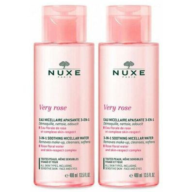 Nuxe Very Rose Beruhigendes Micellar-Wasser 3 in 1 (2 x 400ml)